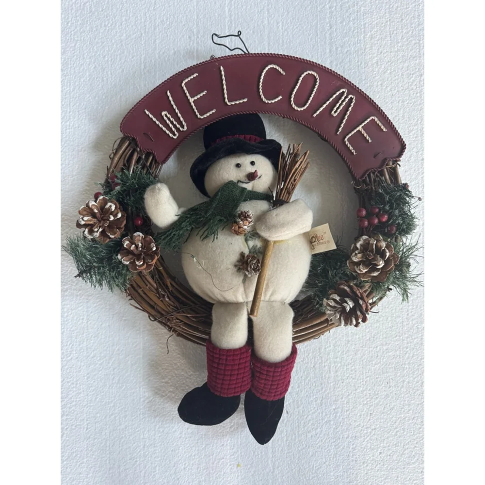 Dan Dee Collector's Choice Welcome Wreath Snowman